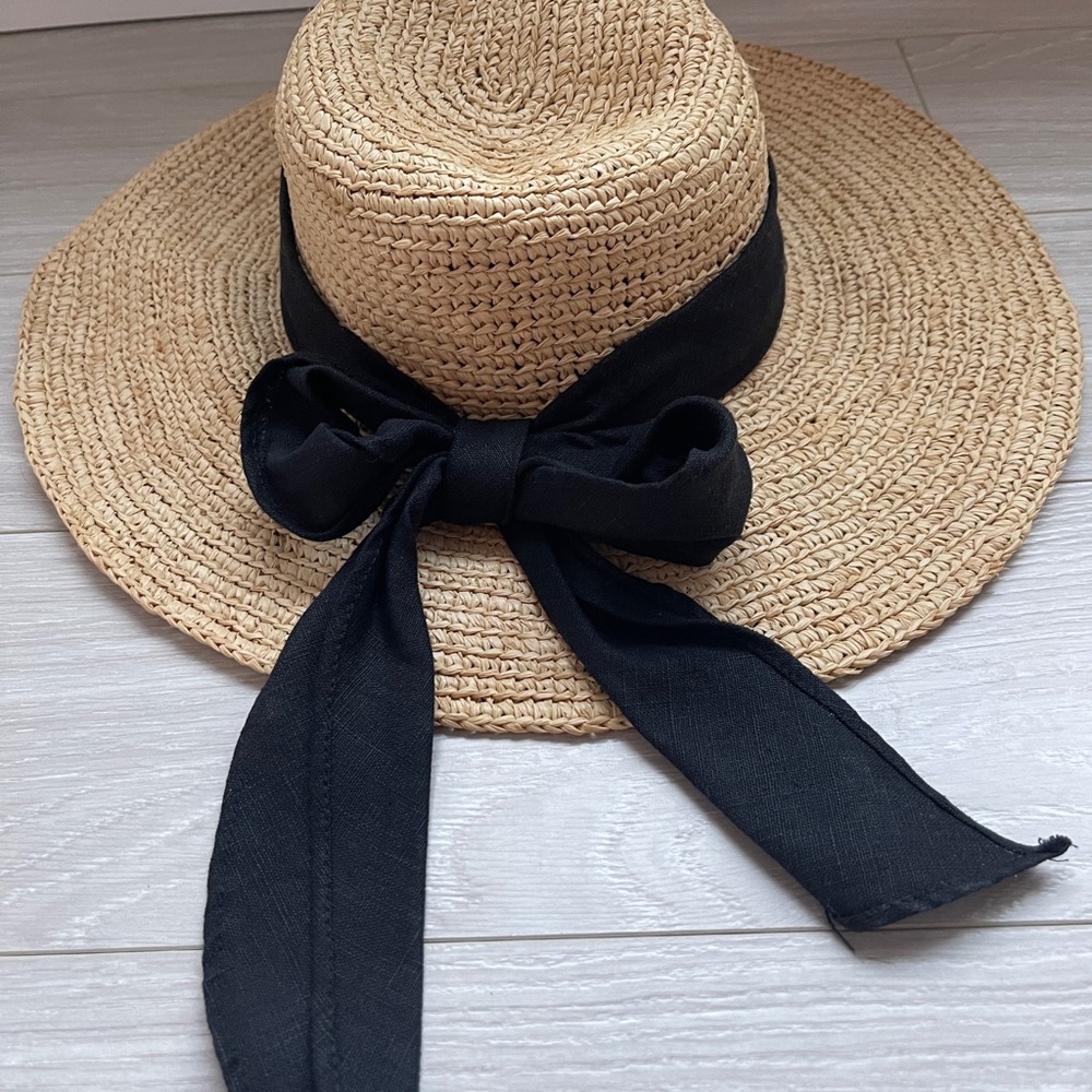Oversized designer beach hat